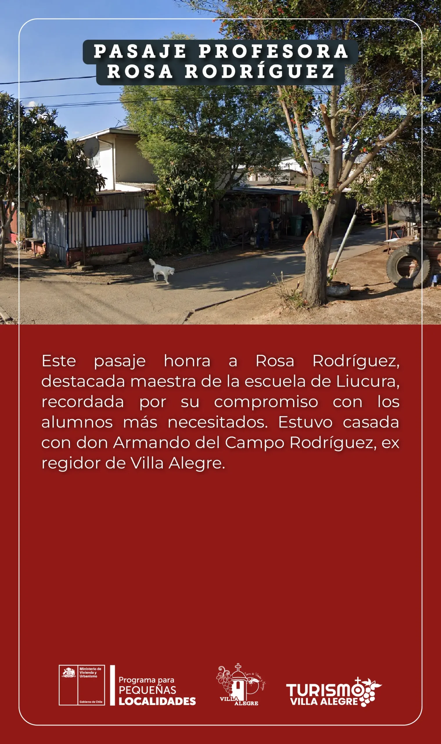 54.- PASAJE PROFESORA ROSA RODRÍGUEZ